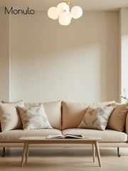 Glass Globe Flush Mount Light - Elegant Modern 5 Globe Ceiling Light